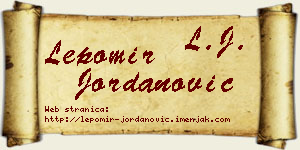 Lepomir Jordanović vizit kartica